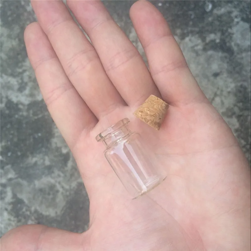 22*35*12.5mm 6ml Transparent Glass Bottles with Corks Mini Jars Vials Small Cute Bottles 6ml 100pcs Free Shipping 5