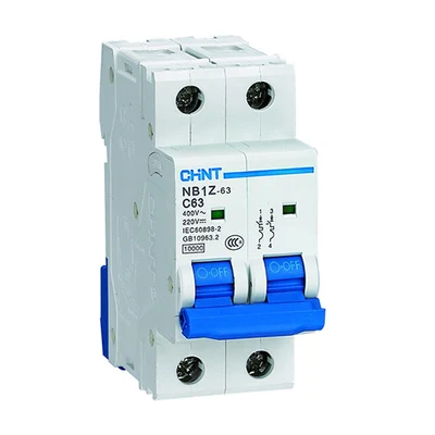 

CHINT AC DC MIni Circuit Breaker NB1Z-63 2P C Type MCB Air Switch 10A 16A 20A 25A 32A 40A