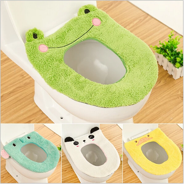 Cute Cartoon Winter Warm Toilet Seat Cover Wc Product Bathroom The