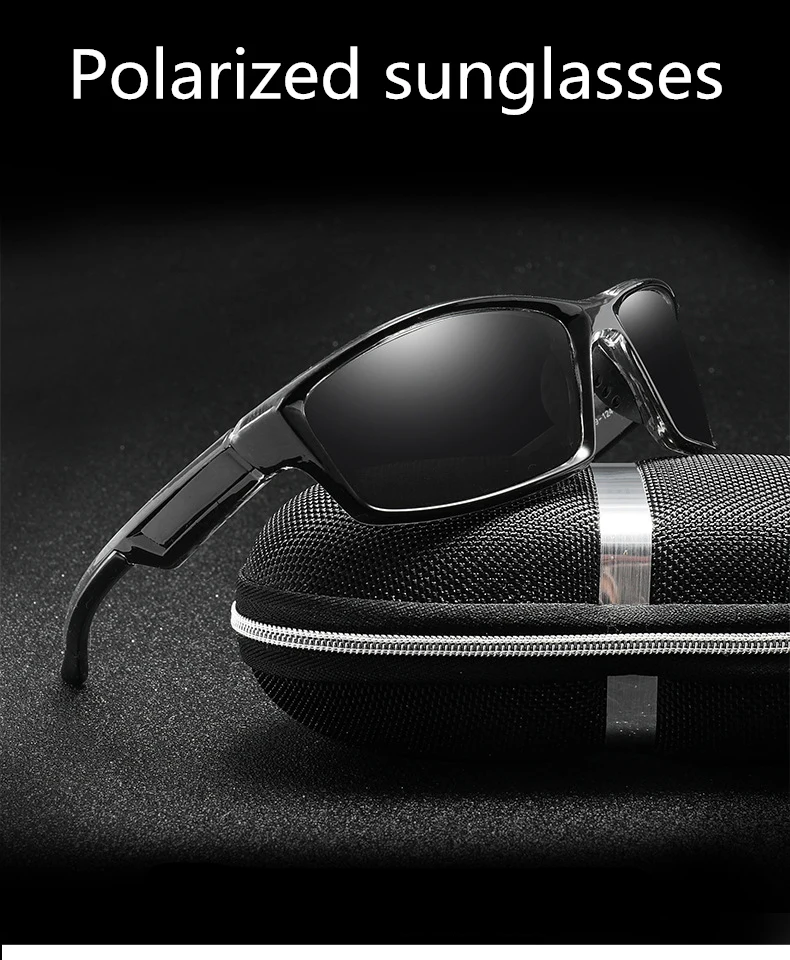 2019 new polarized men's sunglasses UV400 anti-radiation square frame ladies sunglasses fashion brand sports driving sunglasses (6)
