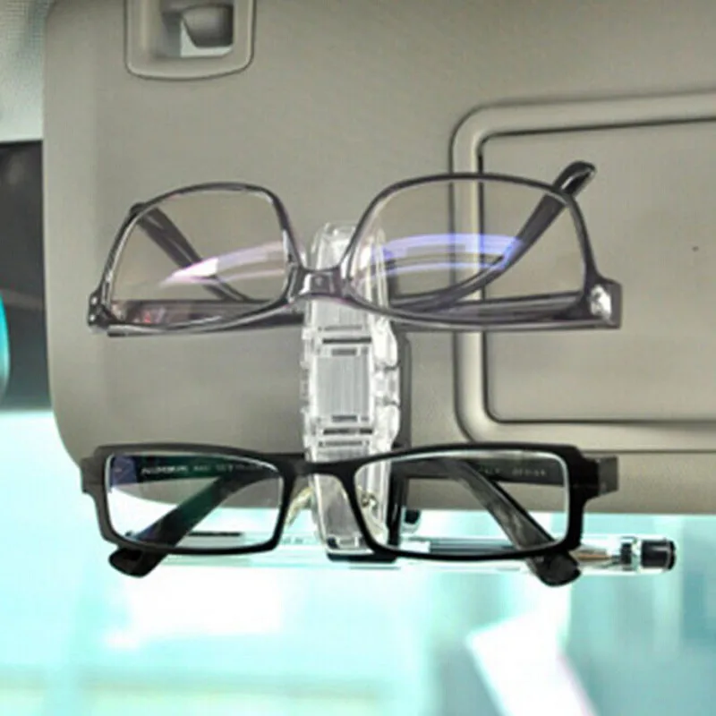 ABS автомобиль солнцезащитный козырек Солнцезащитные очки держатель карты билетов для очки для двух целей, аксессуары для автомобиля