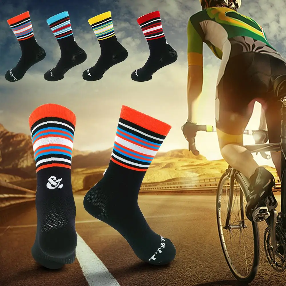 Buy New Men's Cycling Riding Bicycle Socks Breathable Moisture Wicking Knee