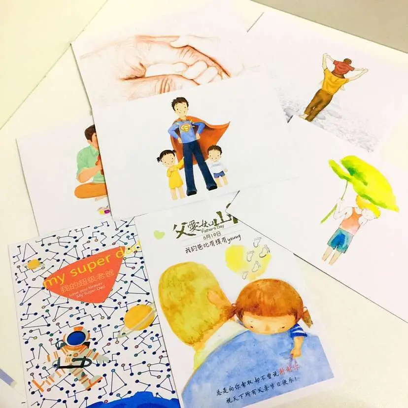 

Originality Cartoon Fund Love Accept Believe Thanksgiving Confession Thank Father's Day Envelope Small Fresh Card Decoration