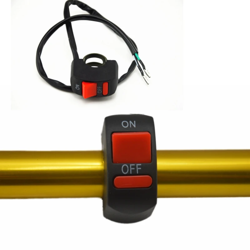

Universal Motorcycle Handlebar Fog Light Switch ON-OFF Button Switch 12VDC For U5 U7 LED Head Lamp Angel Eyes Light push switch