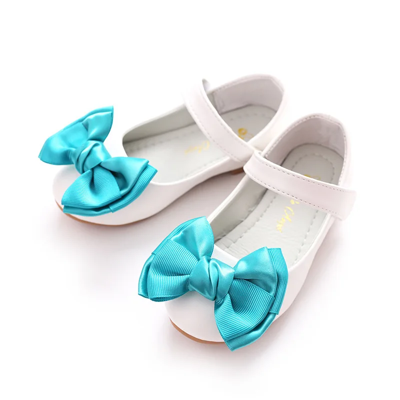 Детская весенне-осенняя новая однотонная обувь на плоской подошве с бантиками для девочек; мягкая обувь принцессы с круглым носком для отдыха; Студенческая обувь;#2