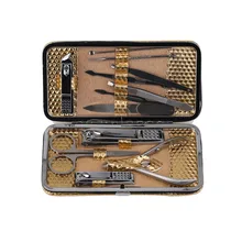 12 шт./компл. Многофункциональный портативный маникюрный набор из нержавеющей стали для дизайна ногтей мини щипчики для ногтей пинцет для стрижки ногтей инструменты для дизайна ногтей