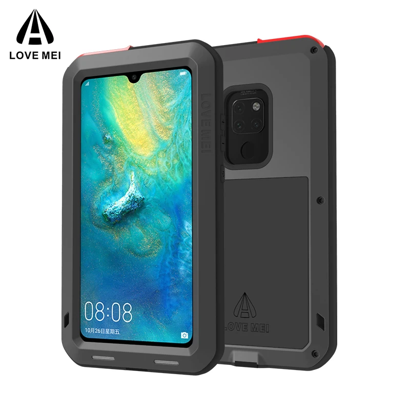 Для huawei mate 20 Оригинал Lovemei алюминиевый металл + стекло Gorilla glass ударопрочный