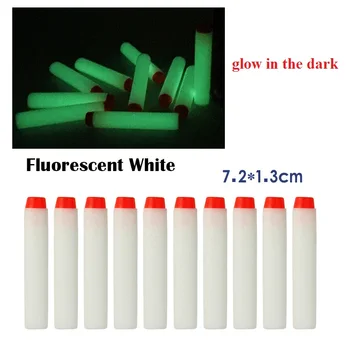 

500pcs Fluorescence Refill Bullets Dart For Elite Rampage Retaliator Series Blasters Refill Darts Electric Toy Gun Soft Bullets