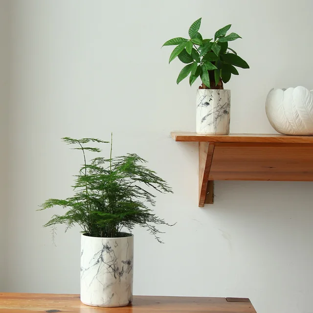 Home Decor Flower Pots Ceramic Vases Marble Texture Decorative Home Decor Flower Pots Ceramic Vases Marble Texture Decorative Flowerpot Planters