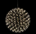 Best Price as low as $242.99 Modern Pendant Lamp Lighting for Bars Hotel Restaurant Living Room Pendant Light Silver Ball Lamp LED Round Pendant Light