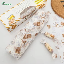 7 видов стилей 25*22 см Еда Класс воск Бумага пергаментную выпечки Бумага упаковки мыла Бумага с цветочным принтом Сердце макарон штамп