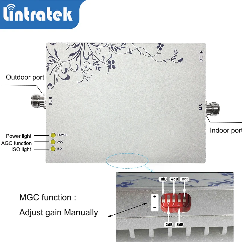 Lintratek 75dB Gain LTE B28 700MHz Repeater Mobile