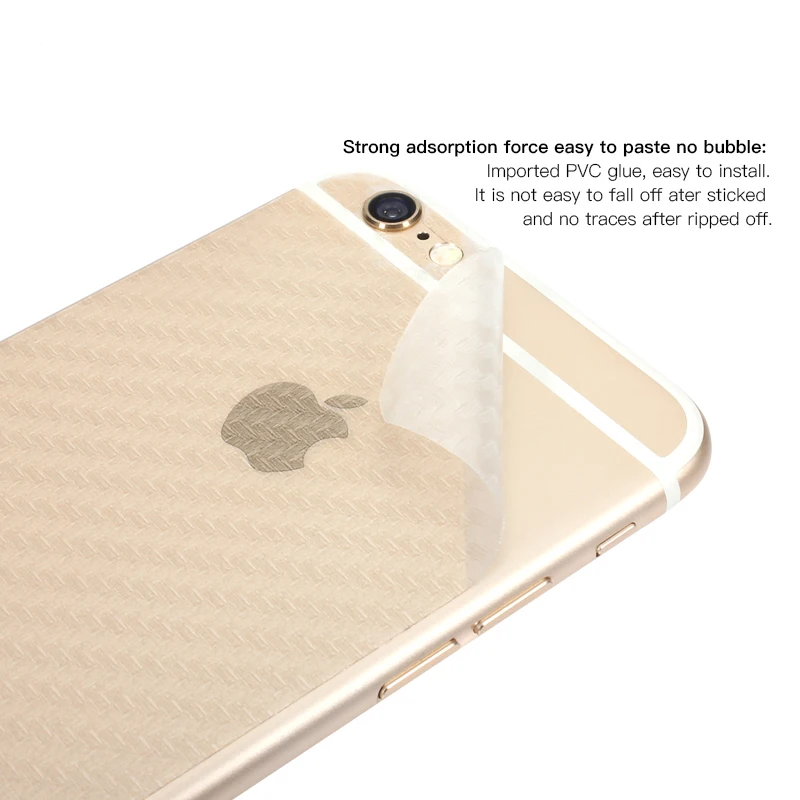 NYFundas 3D Anti-fingerprint Screen Protector Transparent Carbon Fiber Back Film For iphone 7 plus 5 5s SE 6 6s 6plus Protection (5)