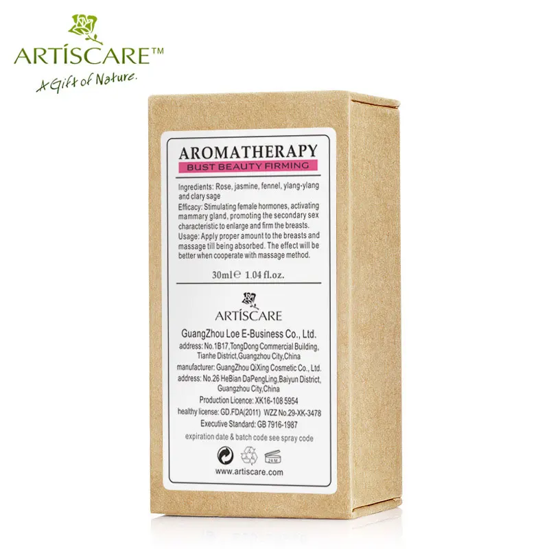Масло для увеличения груди ARTISCARE 100% натуральный растительный экстракт мощный