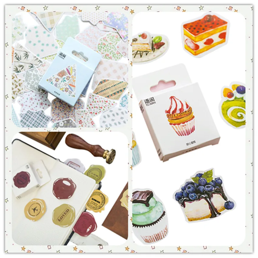 

50pcs/pack DIY Diary Notebook Decoration Scrapbooking Stickers Label Greeting Card Making Album Cute Sticker 5 Styles Can Choose