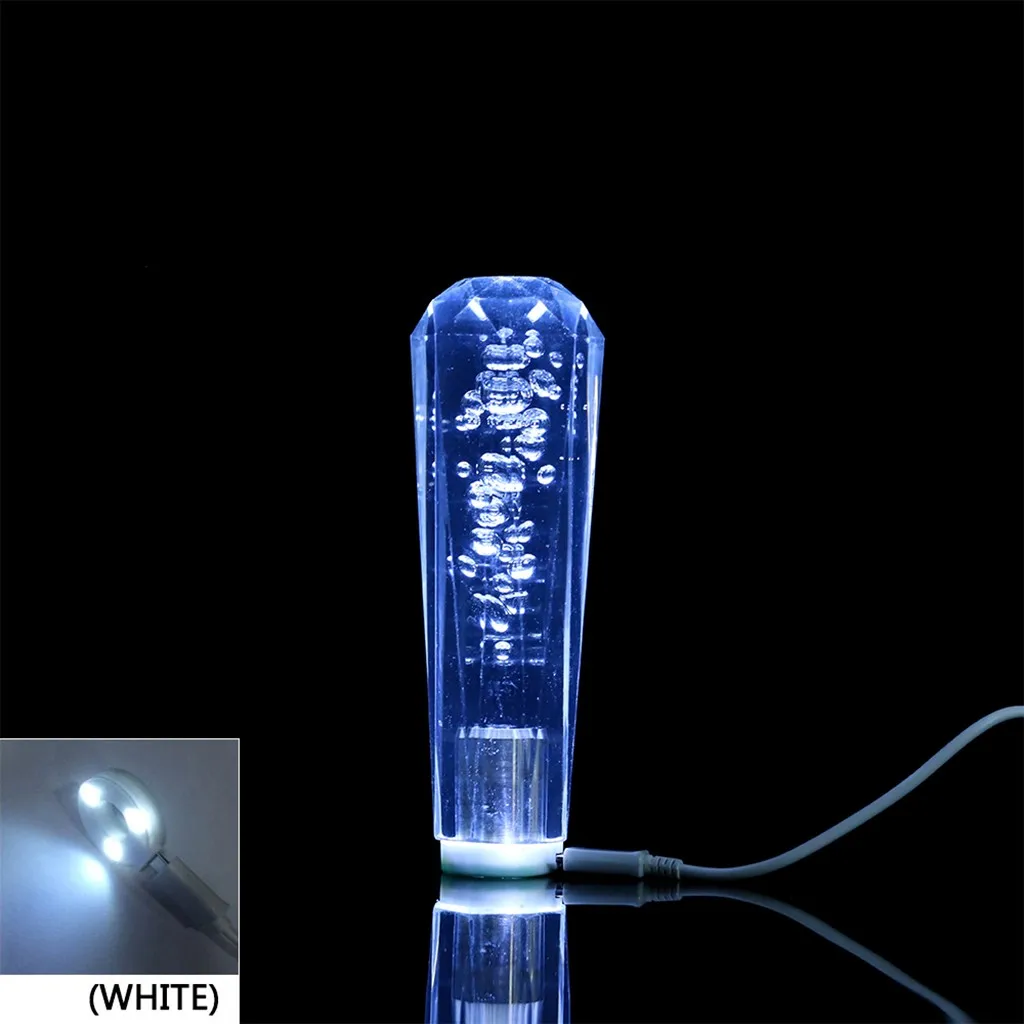 

Universal New Arrival Modified Shift Head Manual Crystal Bubble Stick Shift Head LED Light 15CM