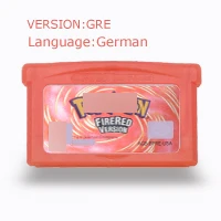 

Pock-mocn FireRed 32 Bit Video Game Cartridge Console Card GRE Version