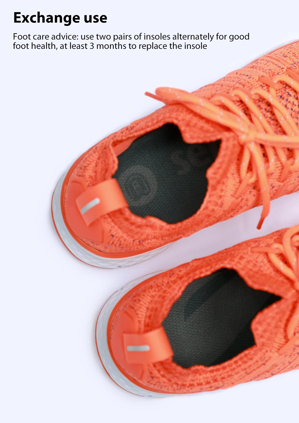 Original xiaomi youpin cushioning multiple shock absorbing power running insole rebound support protection sole sports insole (12)