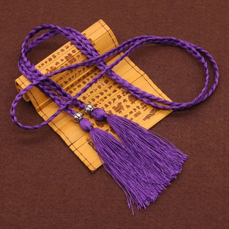 2PCS Polyester Two Head Rope Tape Tassels Home Textile Curtain Clothing Pendant Craft Tassels DIY Clothing Decoration Material