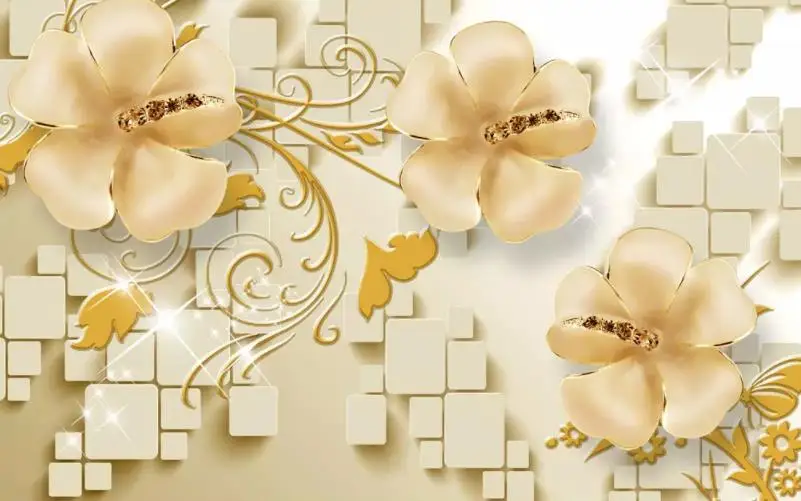

Charming jewels open 3D background wall