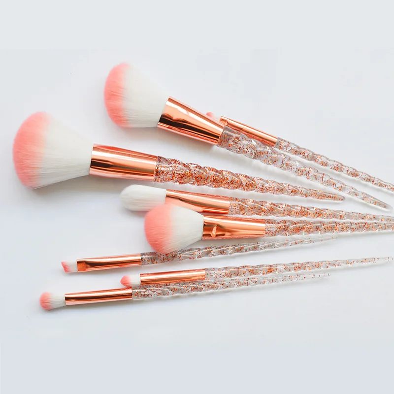 8 шт. набор кистей для макияжа с единорогом в форме винта ручкой румян пудра тени