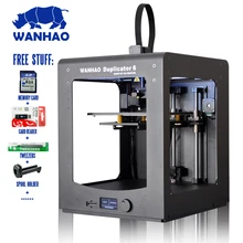 Новейший wanhao 6d плюс 3d принтер полная металлическая рамка Высокоточный 3d Принтер Комплект импримант импрессора стеклянная платформа wifi