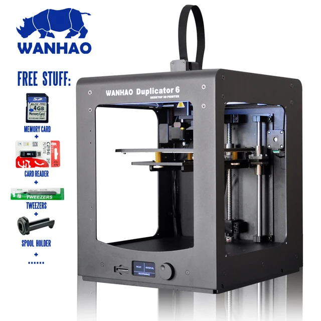 Modest Newest wanhao 6d plus 3d Printer full metal frame High Precision 3d printer kit imprimante impresora glass platform wifi