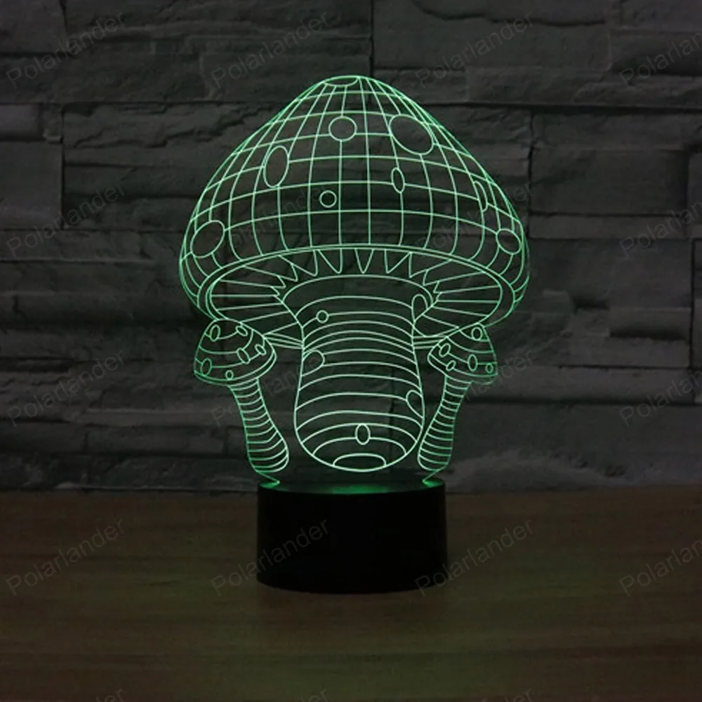 Beste prijs paddestoel 1 3D Licht illusion Creative LED lamp met ... Beste prijs paddestoel 1 3D Licht illusion Creative LED lamp met ...