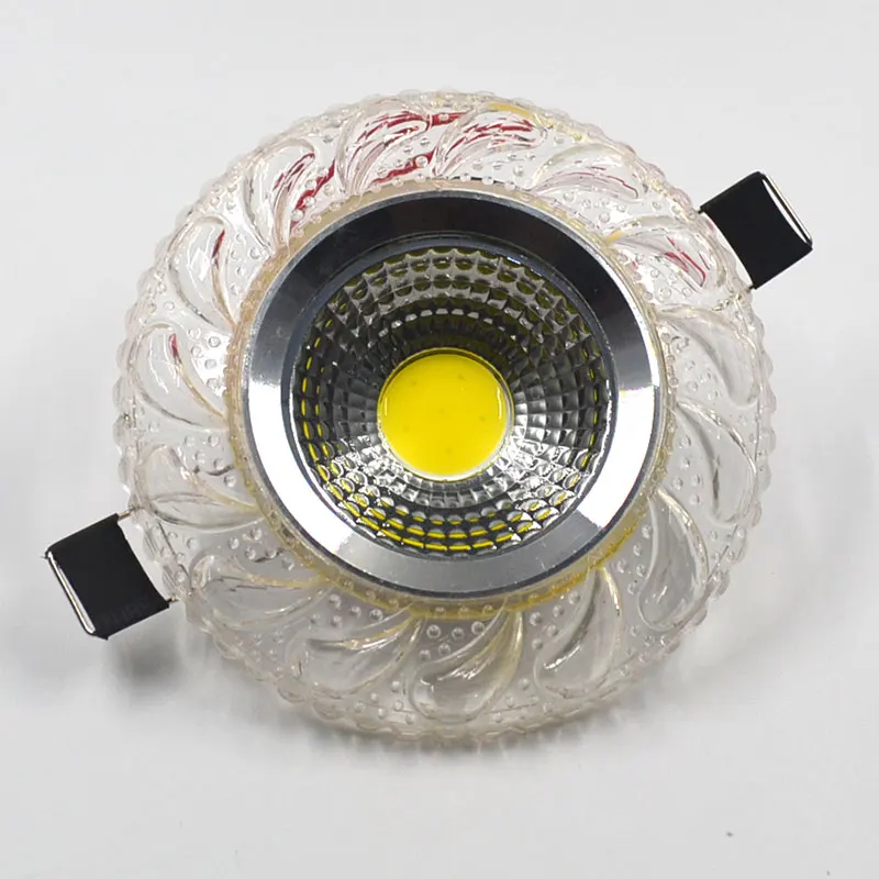 COB LED Downlight Colorful Panel Light RGB 3W 110V 220V Recessed Lamp Fixture Halogen Lamp Decoration Purple Spot light led downlight ceiling lamps