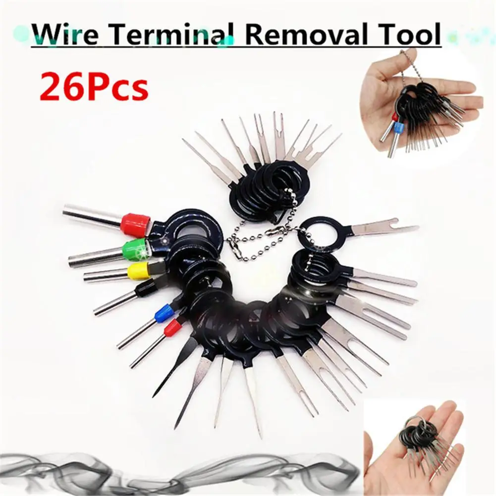 21/26/29Pcs Car Wire Terminal Removal Tool Car Electrical Wiring Crimp Connector Pin Extractor Kit Automotive Plug Picking Tool