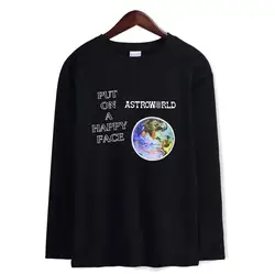 Модная футболка s ASTROWORLD с принтом для мужчин и женщин, спортивные футболки в стиле хип-хоп, повседневные топы, майка, футболка с длинными