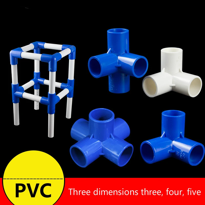 

1PC PVC multi-size Dimensional Tees Inner Diameter 20mm,25mm,32mm PVC Pipe Fittings Home Garden Irrigation Water Connectors DIY