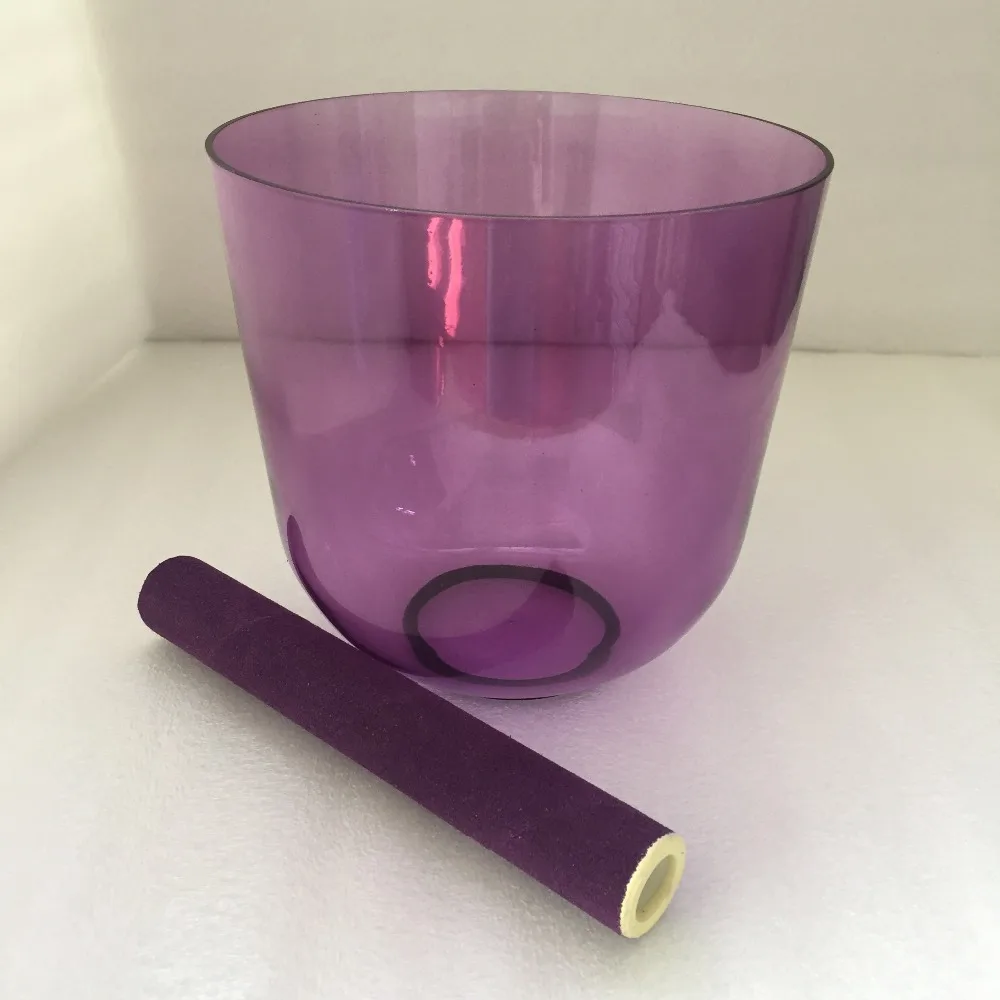 

3th Octave purple Crystal Singing Bowl 7.0 Inch in Perfect Musical Note "B" 432HZ, Crown chakra for soul healing.