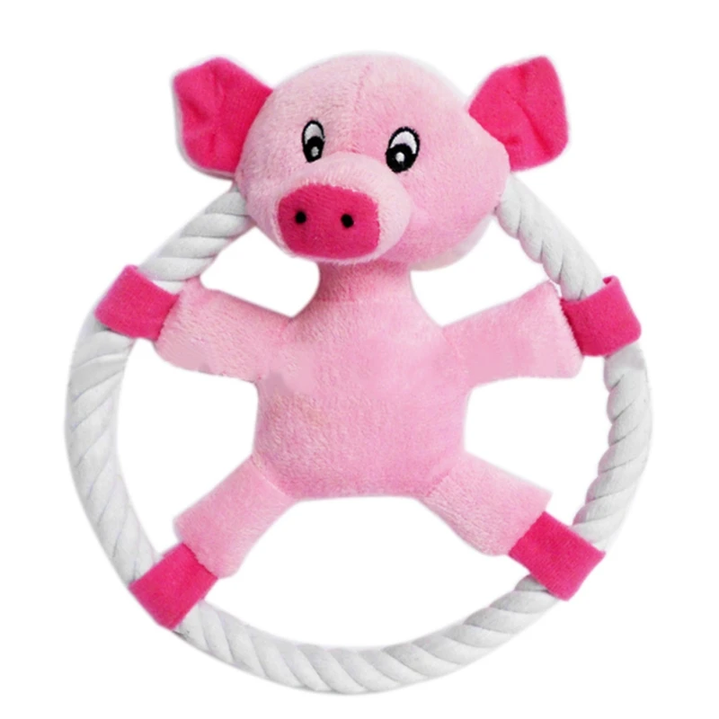 لطيف الحيوانات اللعب تحلق أقراص pet جرو الكلب لعب أفخم مضغ لعب الكلاب كلب الأسنان نظيفة و ممارسة لعبة حبل الدائري