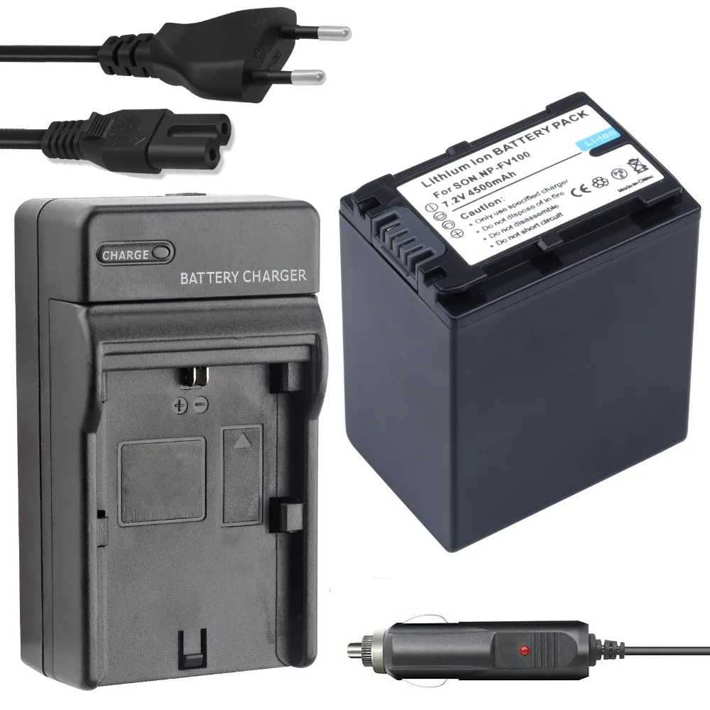 Probty NP FV100 NP FV100 Battery + Charger For Sony DCR SR15 SR21 SR68