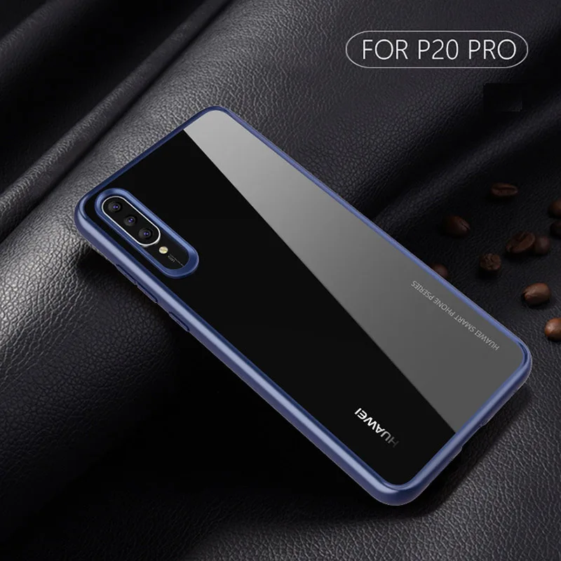 

For HuaWei p20 lite Two-in-one transparent TPU+PC phone case For HuaWei p20 p20 pro Simple and stylish Soft back Cover cases