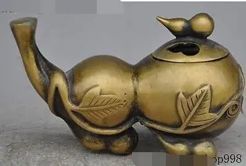 

folk chinese Longevity Gourd Calabash Cucurbit statue Incense Burner
