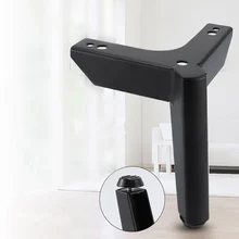 4pcs Adjustable Height Metal Furniture Legs Coffe Table Legs Black Cabinet Feet Furniture Accessories Bed Riser 7 5x8cm golden furniture legs simple style eucalyptus table legs cabinet feet bed legs
