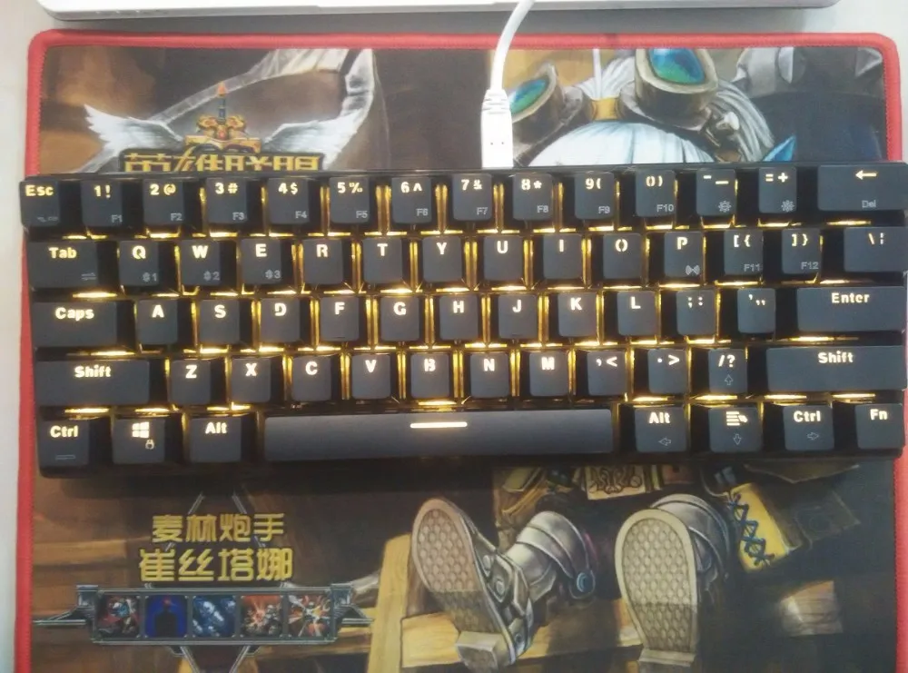 Bluetooth клавиатура RK61 с подсветкой беспроводная механическая мини для покера Cherry mx