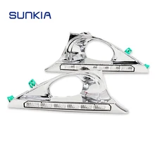 SUNKIA Car Styling DRL A LED per Toyota Camry 2012-2014 di Giorno Corsa e Jogging Luci Giorno Lampada con Indicatori di Direzione in Grigio funzione di Relè