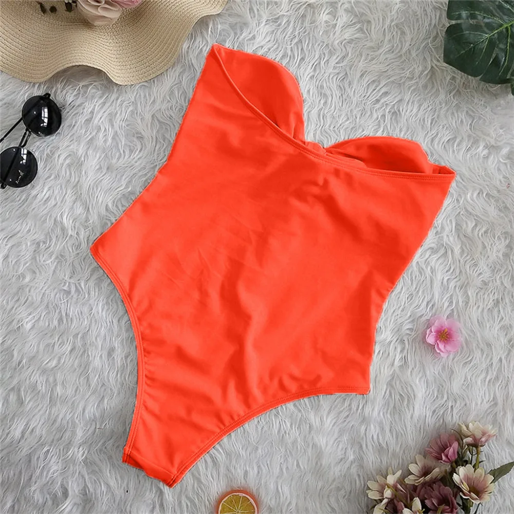2019 women's tube top strap bow bikini suit summer fresh and comfortable sexy swimming suit push up bikinis mujer brasile 40J13 (9)