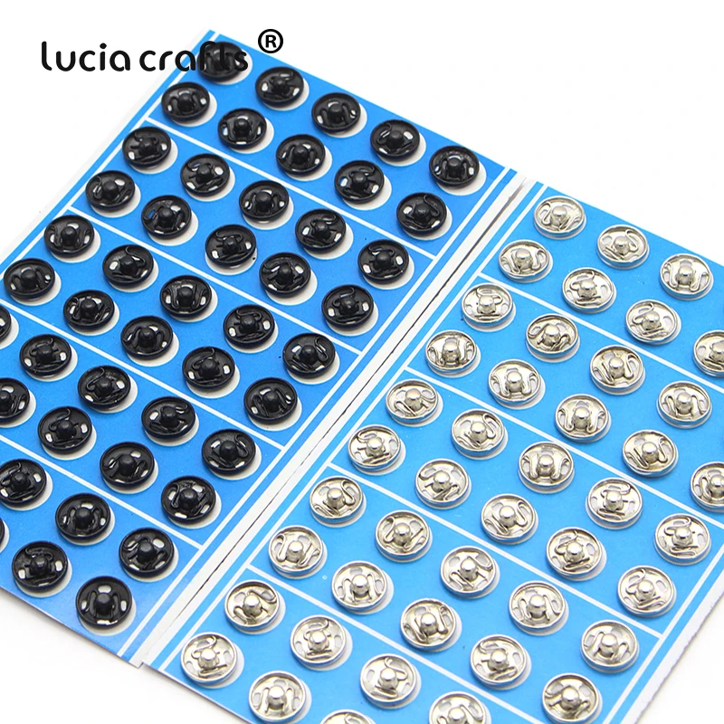 Lucia crafts черный/серебристый 10 мм/12 мм/14 мм/16 мм Металлические железные крепежные элементы пресс-кнопки шпильки Швейные аксессуары для одежды G0607