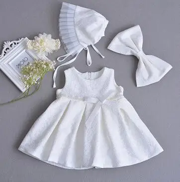 55-60 см платье для маленьких девочек аксессуары для куклы реборн детское платье принцессы одежда для малышей крестильное платье аксессуары для кукол - Цвет: white