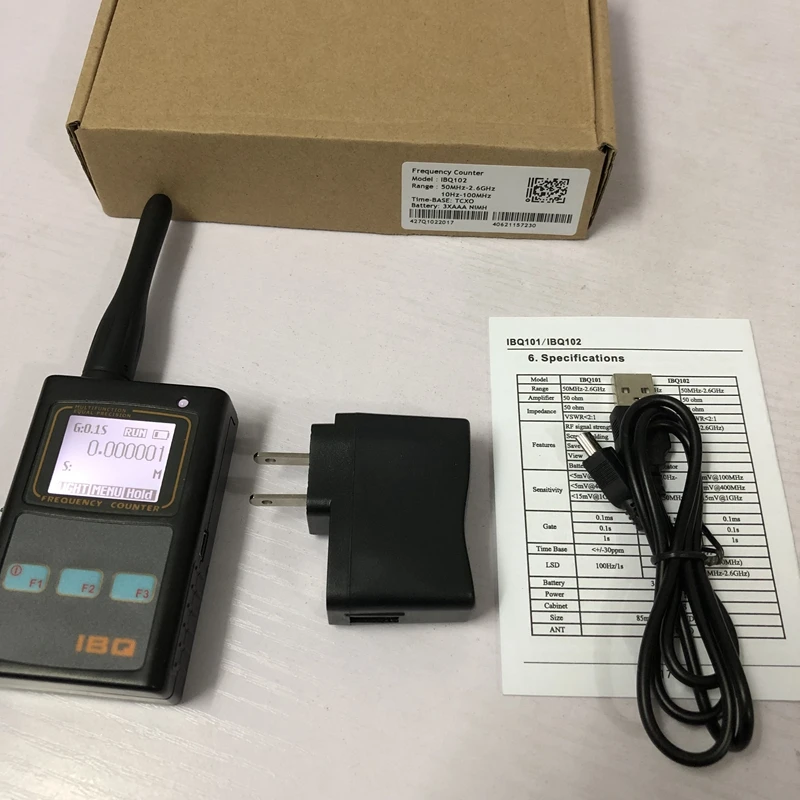 Счетчик частоты IBQ102 частотомер для walkie talkie широкий диапазон IBQ102 Портативный ЖК-дисплей Счетчик