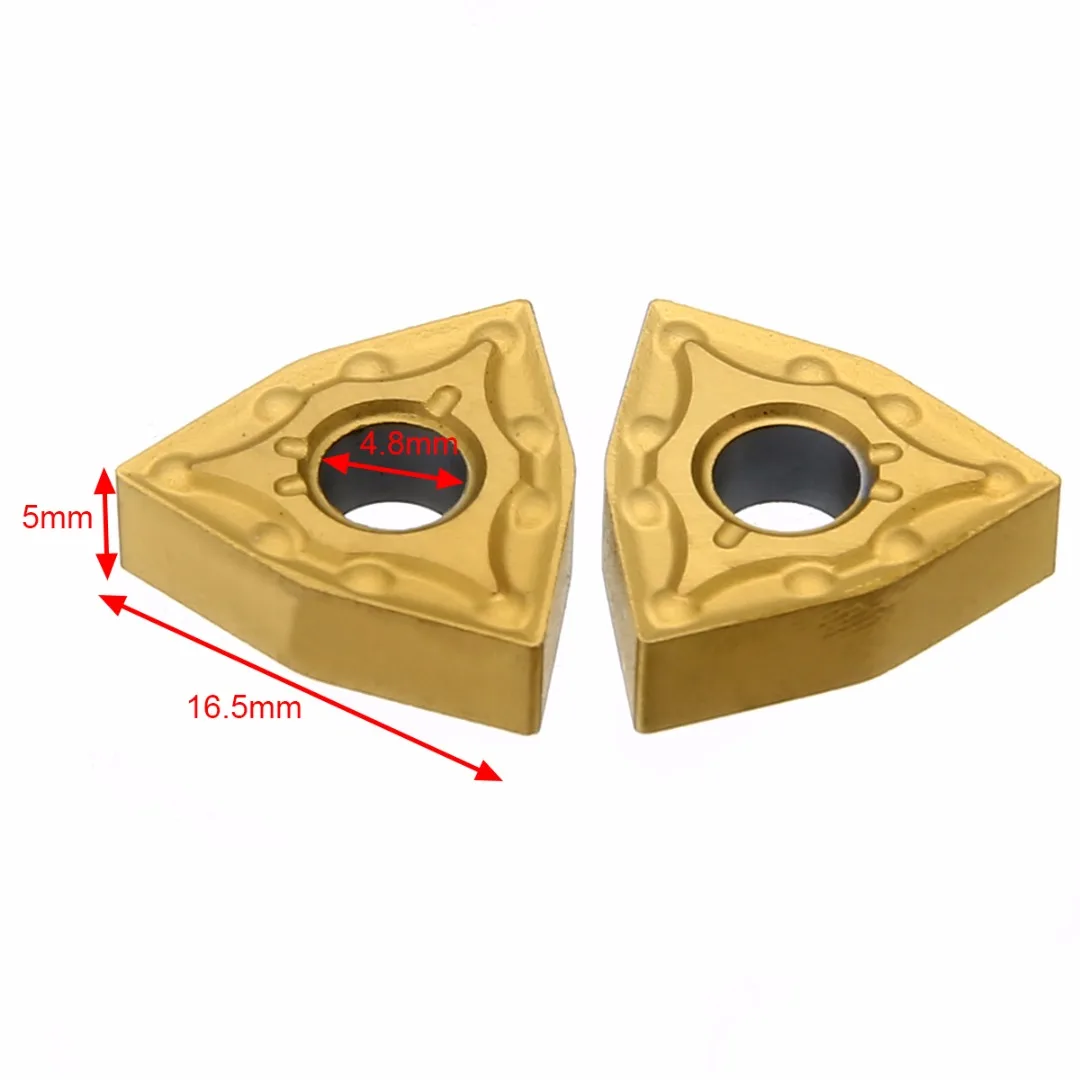 10 шт. WNMG080404 карбидные вставки 16,5*5 мм золотые лезвия для токарного станка токарный инструмент токарный держатель