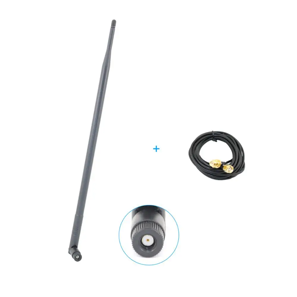 Aperit 1 x 9dBi 2.4GHz 5GHz Dual Band WiFi RP SMA Antenna + Extension
