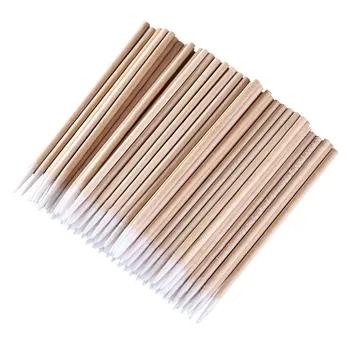 

Cotton Swabs Wood Sticks 100Pcs Permanent Makeup Cotton Pointed Swab Medical Cure Health Makeup Stick