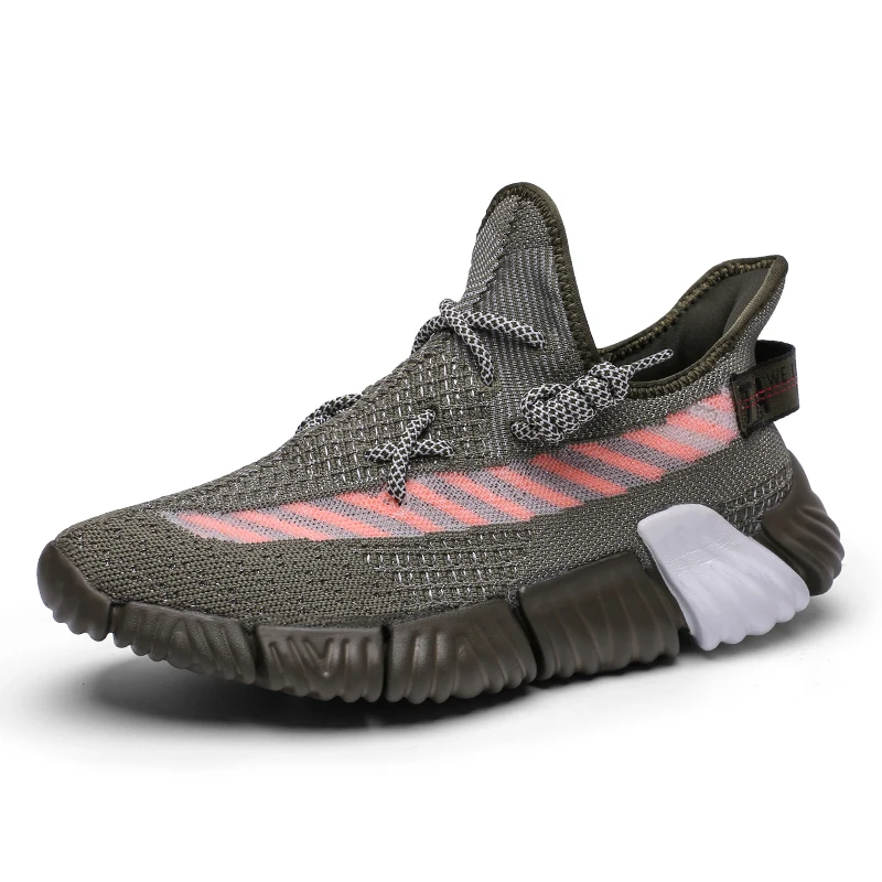 

Men Sneakers Flying Woven Breathable Mesh Comfortable Footwear Sport 39-46 Trainers Shoes