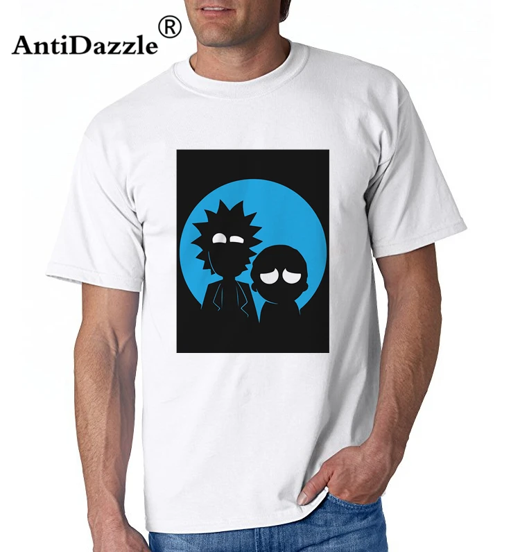 Antidazzle человек Рик и Морти футболки футболка с принтом круглым вырезом Футболка