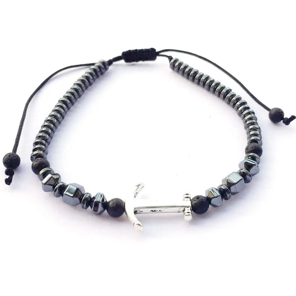 

4mm Black Hematite Beads Bracelet for Men Healing Stones Jewelry
